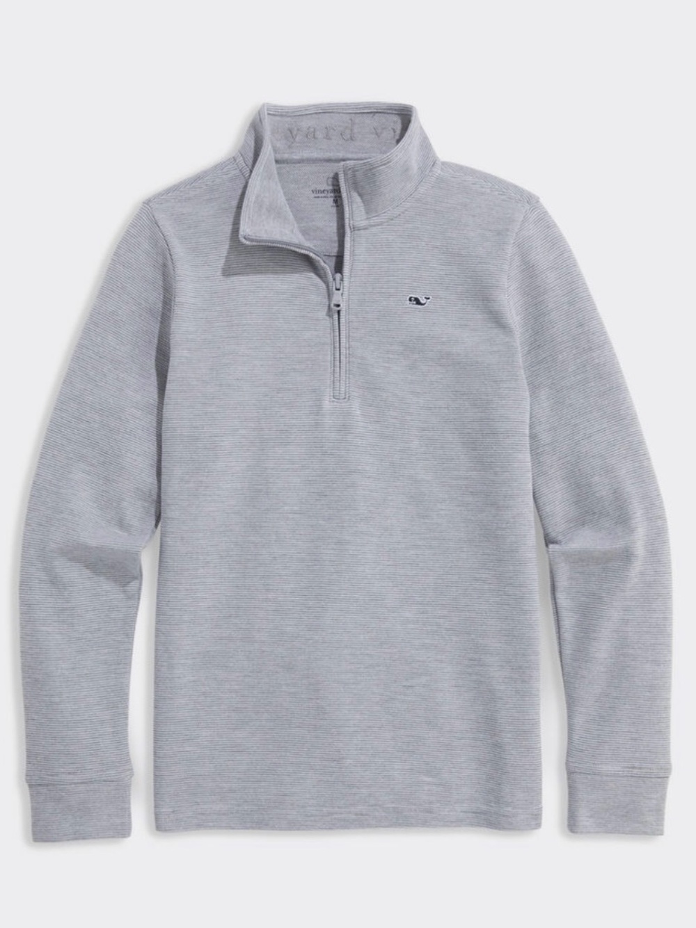 Vineyard Vines boys Light Gray quarter Zip Pullover